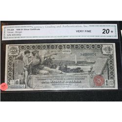 1896 $1 Silver Certificate Educational Note CGA Graded VF20