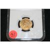 Image 1 : 1854 Gold $3 Indian Princess NGC Graded AU Details Improperly Cleaned