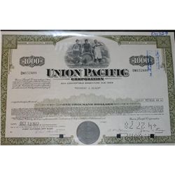 1977 Union Pacific $1000 Stock Certificate