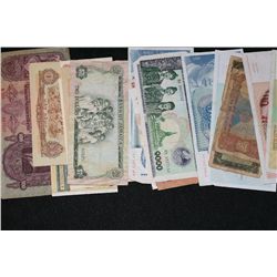 Lot of 20, Foreign Bank Notes various dates & conditions