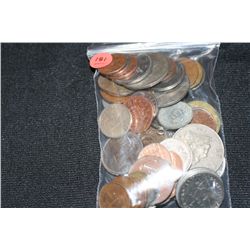 Lot of 50, Foreign Coins and Tokens various dates & conditions