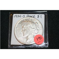 1934-S Silver Peace Dollar