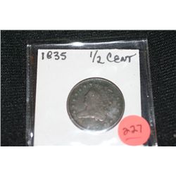 1835 Bust Liberty Half Cent