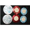 Image 1 : Blue Chip Club British Gambling Tokens, Lot of 6