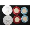 Image 2 : Blue Chip Club British Gambling Tokens, Lot of 6