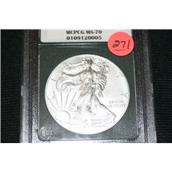 2012 Silver Eagle Dollar MCPCG Graded MS-70