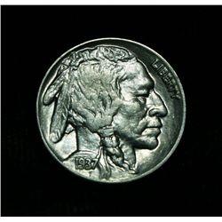 1937-d Buffalo Nickel 5c Grades Choice Uncirculated ms63