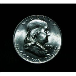 1951-d Franklin Half Dollar 50c Grades Gem Uncirculated ms65 FBL
