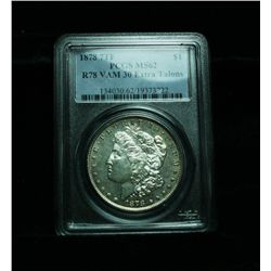 PCGS 1878-p 7/8TF Reverse of '78 Morgan Dollar Graded Select Uncirculated ms62 VAM 30