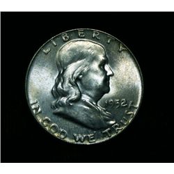 1952-p Franklin Half Dollar 50c Grades ms64