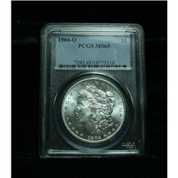 PCGS 1904-o Morgan Dollar Graded Gem Uncirculated ms65  PCGS