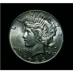 1935-p Peace Dollar Grades Gem Uncirculated ms65