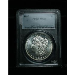 PCGS 1887-p Morgan Dollar $1 Grades Choice Uncirculated ms64 VAM 13 R-5  PCGS