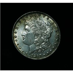1897-o Morgan Dollar $1 Grades Slider au58/ms60
