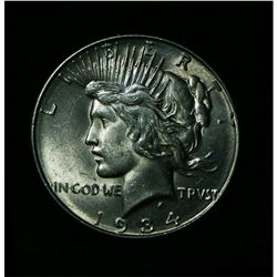 1934-d Peace Dollar $1 Grades Select Uncirculated ms63  VAM 2A R-5