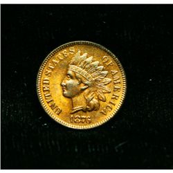 1876 Indian Cent 1c Select Uncirculated ms64RD  Beautiful Red Color