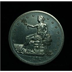 1876-p Trade Dollar $1 Choice Uncirculated Grades ms64 PL