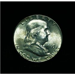 1963-p Franklin Half Dollar Grades Select Uncirculated ms64