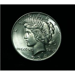 1934-p Peace Dollar $1 Grades Select Uncirculated ms63++