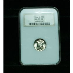 NGC 1944-d Liberty Head 'Mercury' Dime Graded ms66 FSB  NGC