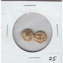 MINI MEXICO GOLD WEDDING AND LIBERTY TOKENS