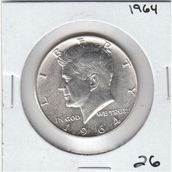 90% KENNEDY SILVER HALF 1964