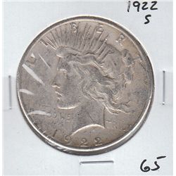 1922 S $1 PEACE DOLLAR