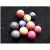Image 1 : 10 CLAY CIVIL WAR MARBLES WITH 2 COBALT BLUE