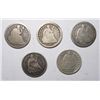 Image 1 : 5 Seated half dimes  better dates