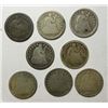 Image 1 : 8 Seated half dimes  avg VG