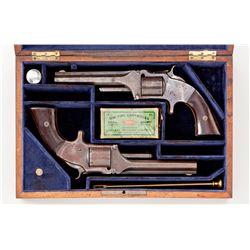 Cased Pair of S&W Model 2 Old Army Revolvers