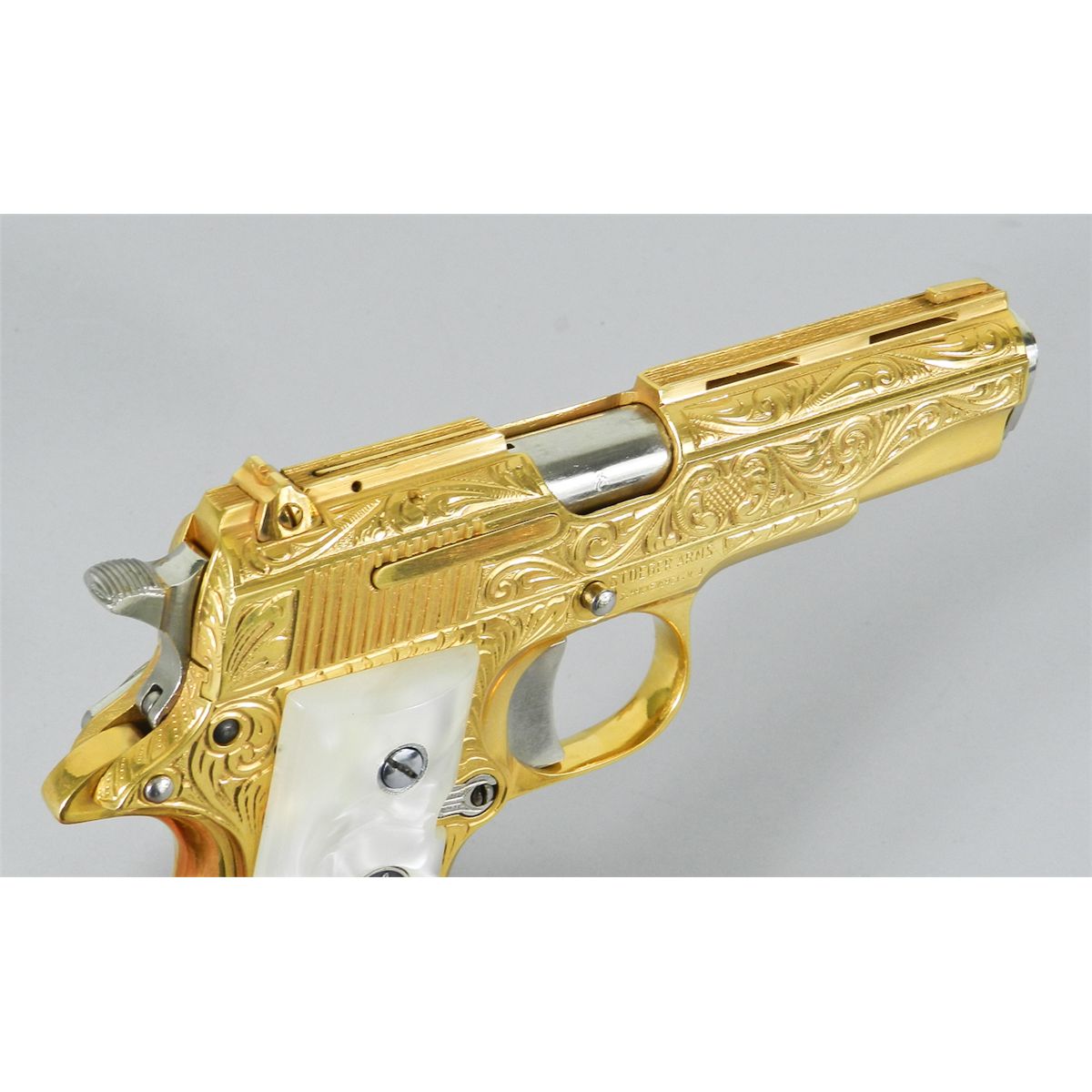 Gold Engraved Llama Small Frame Pistol