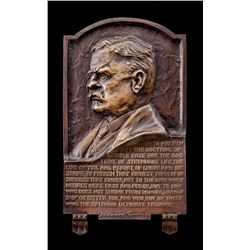 Bronze Plaque of Pres. T. Roosevelt