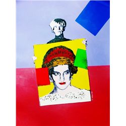 POP ART Original CANVAS Colorful Warhol Princess Diana