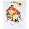 Image 1 : LOVERS NORMAN ROCKWELL LITHOGRAPH SALE ONLY $50