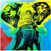 Image 2 : Rainbow Elephant Canvas POP Art Original RARE LIQUIDATE