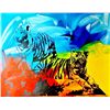 Image 1 : TIGERS COLORFUL ORIGINAL PAINTING LARGE POP ART