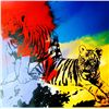 Image 2 : POP CANVAS TIGERS ORIGINAL ARTWORK SIGNED HUGE SALE