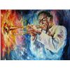Image 1 : Louis Armstrong Original Signed Painting Canvas SALE