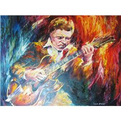Kenny Burrell Original Signed Painting Canvas COLORFUL