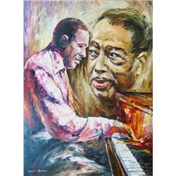 Duke Ellington Original Signed Painting Canvas COLORFUL