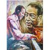 Image 1 : Duke Ellington Original Signed Painting Canvas COLORFUL
