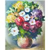 Image 1 : Floral ORIGINAL Painting Vibrant Palette Knife ART SALE
