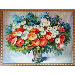 Floral ORIGINAL Painting Vibrant Palette Knife ART SALE