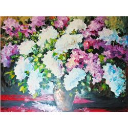 Floral ORIGINAL Painting Vibrant Palette Knife ART SALE