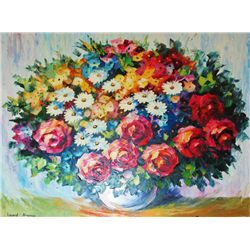 Floral ORIGINAL Painting Vibrant Palette Knife ART SALE