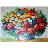 Image 1 : Floral ORIGINAL Painting Vibrant Palette Knife ART SALE