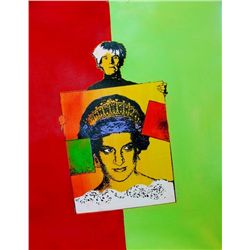 PRINCESS DIANA WARHOL COLORFUL CANVAS STYLE PAINTING ORIGINAL