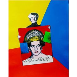 PRINCESS DIANA COLORFUL SALE ONLY $100 WARHOL POP STYLE CANVAS