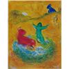 Image 1 : THE SACRIFICE MARC CHAGALL COLORFUL ORIGINAL LITHOGRAPH RARE
